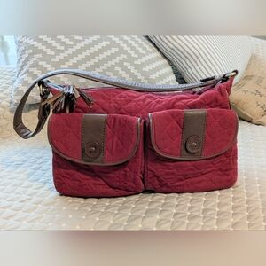 Vera Bradley Vintage Quilted Corduroy Shoulder Bag